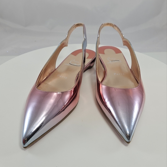 Christian Louboutin Hot Chickita Sling Leather Slingback Flats Size 39 - Picture 8 of 17